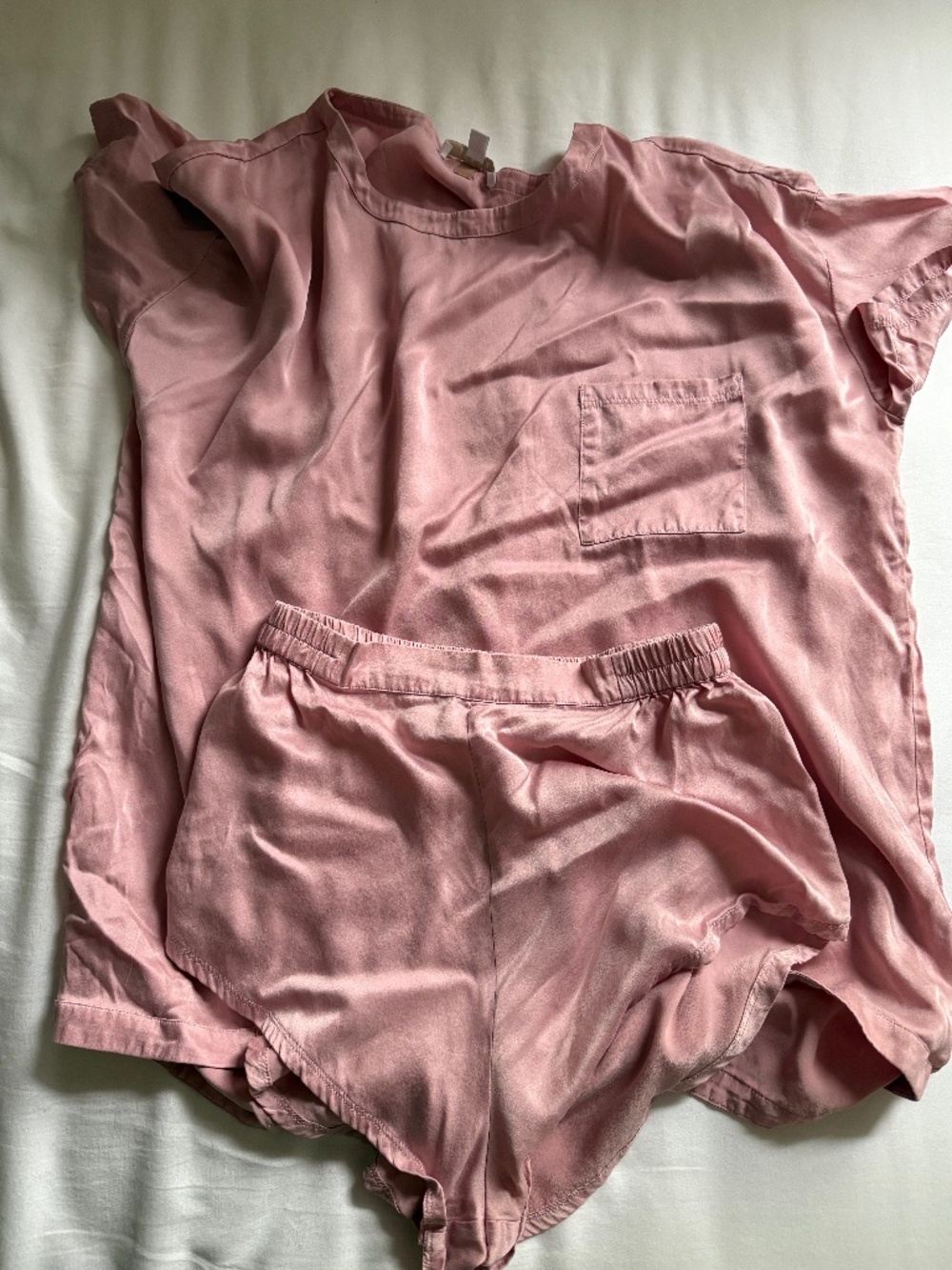 Lunya Washable Silk Tee Short Set XS